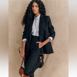 EUC Sézane Navy Romane Blazer, size fr 34, us 2